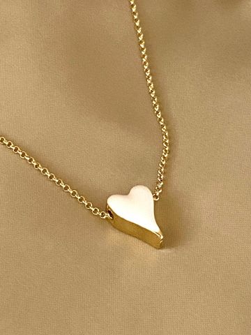 Hovedbilde 10772 Halssmykke, kort, gullfarget , lite hvitt ...